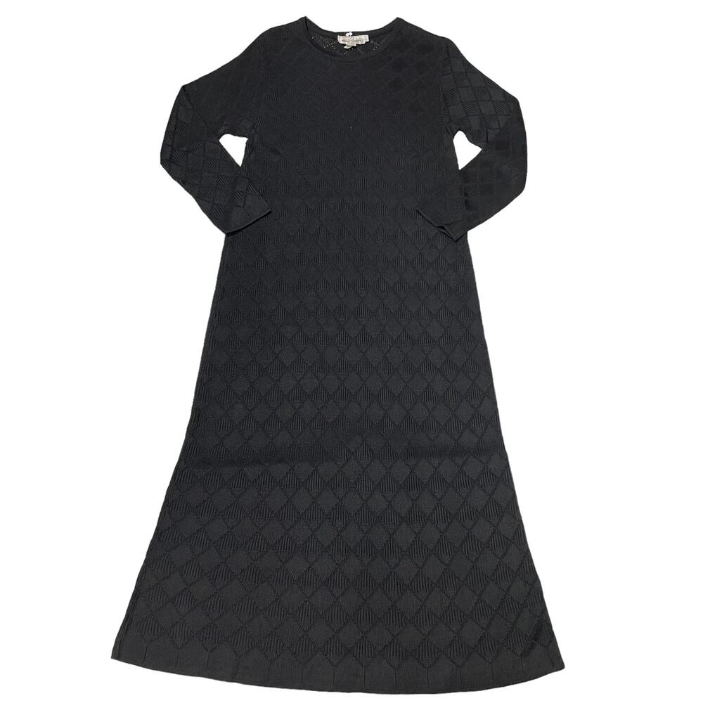 Vintage Brenda French Knit Black Dress - Size 1